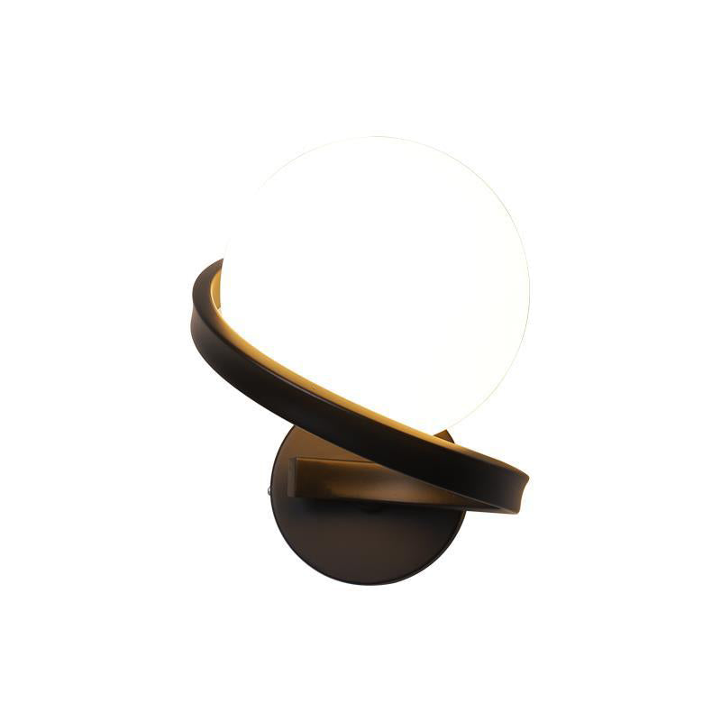 Modernism Globe Bath Vanity Lighting Metal Black/White Light for Bathroom