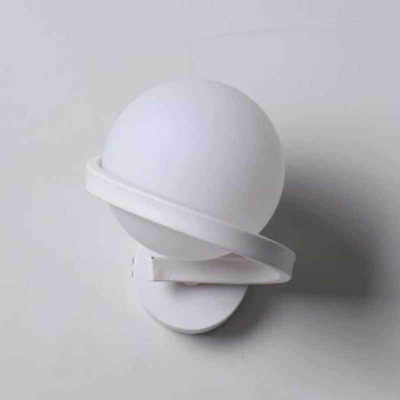 Modernism Globe Bath Vanity Lighting Metal Black/White Light for Bathroom