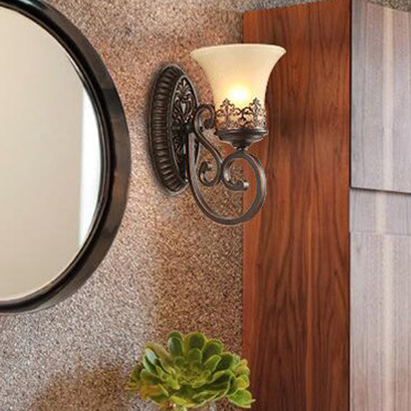 Geometric Shape Glass Vanity Sconce Light Modern Vanity Mirror Lights in Black