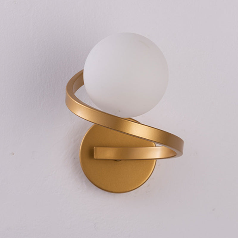 Modern Globe Bath Lighting Metal Black/Golden Vanity Light for Bathroom