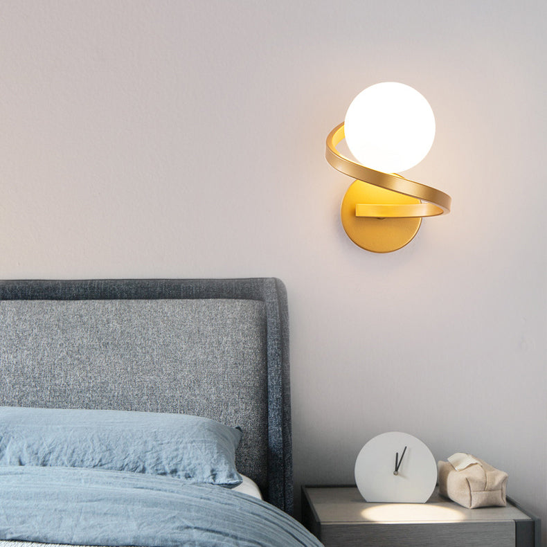 Modern Globe Bath Lighting Metal Black/Golden Vanity Light for Bathroom