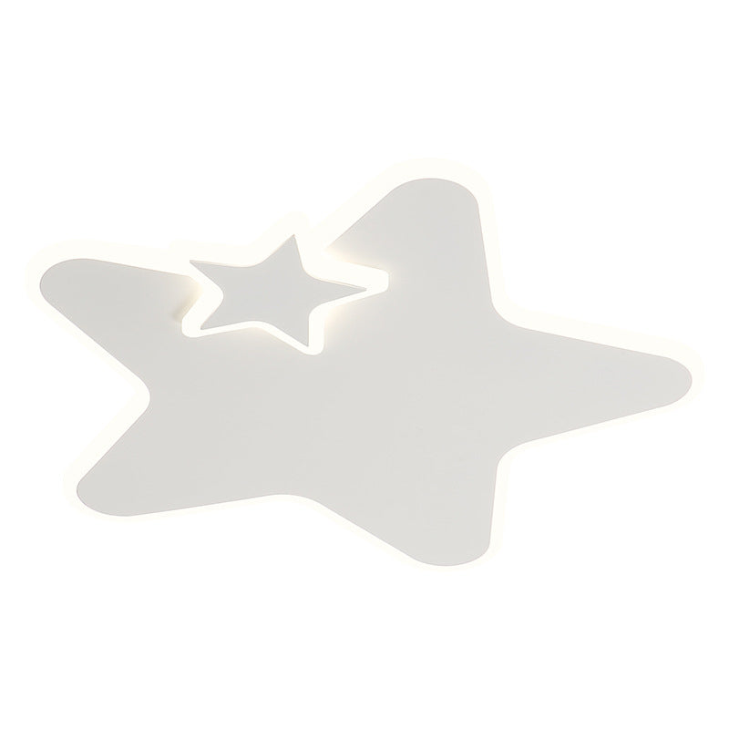 White LED Ceiling Light Children Star Flush Mount Lighting for Foyer