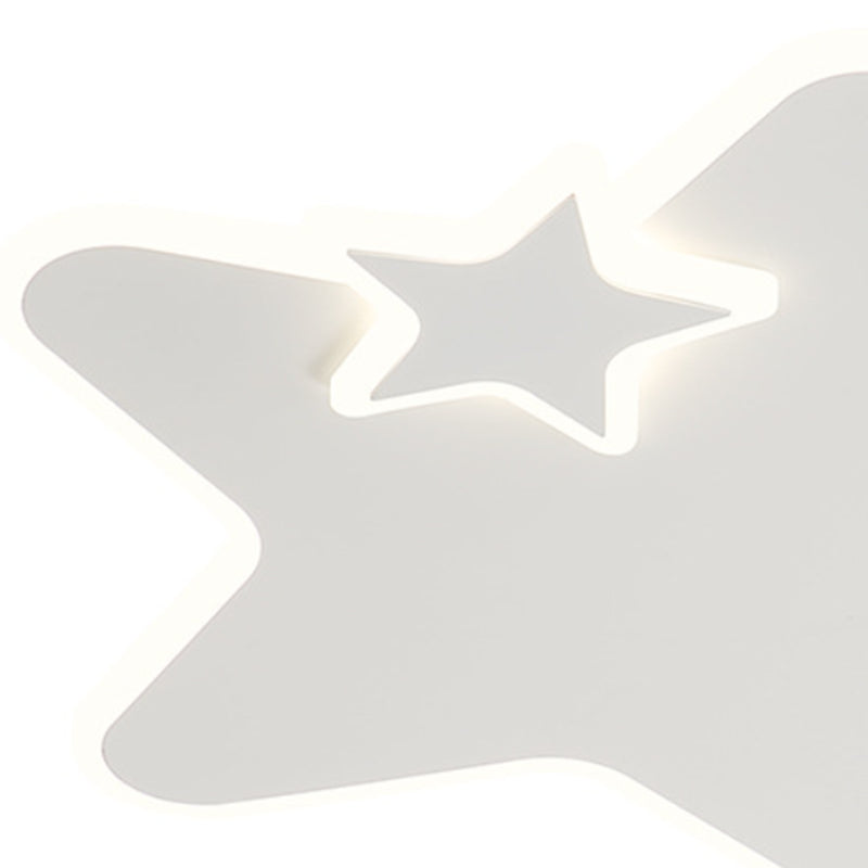 White LED Ceiling Light Children Star Flush Mount Lighting for Foyer