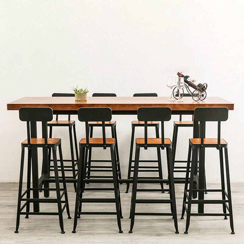 Solid Wood Bar Pub Table Set Industrial 1/9 Pieces Table and Stool Set
