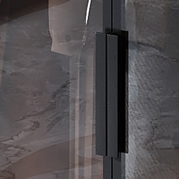 Hinged Wardrobe Armoire with Legs Wood and Glass Wardrobe Cabinet