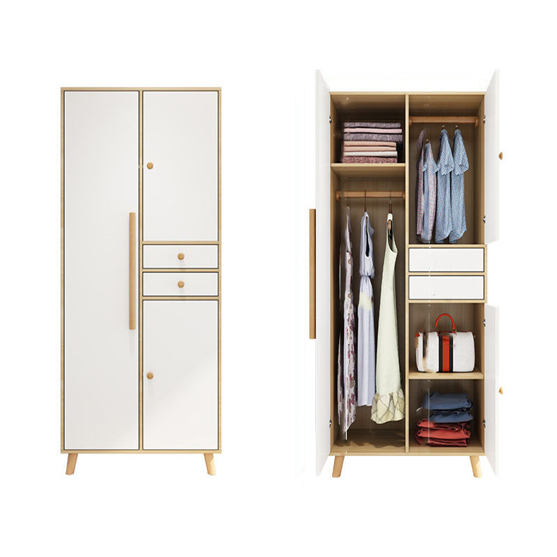 Hinged Engineered Wood Wardrobe Closet Modern Wardrobe Cabinet