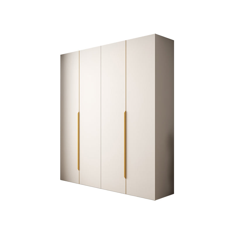 Modern Hinged Wardrobe Closet White Engineered Wood Wardrobe Armoire