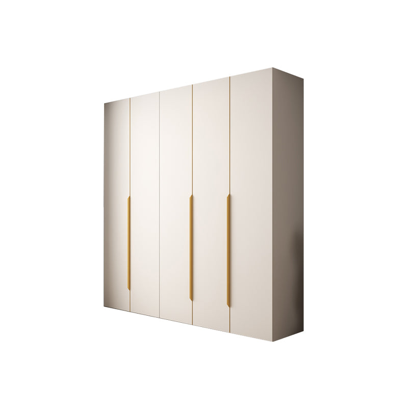 Modern Hinged Wardrobe Closet White Engineered Wood Wardrobe Armoire