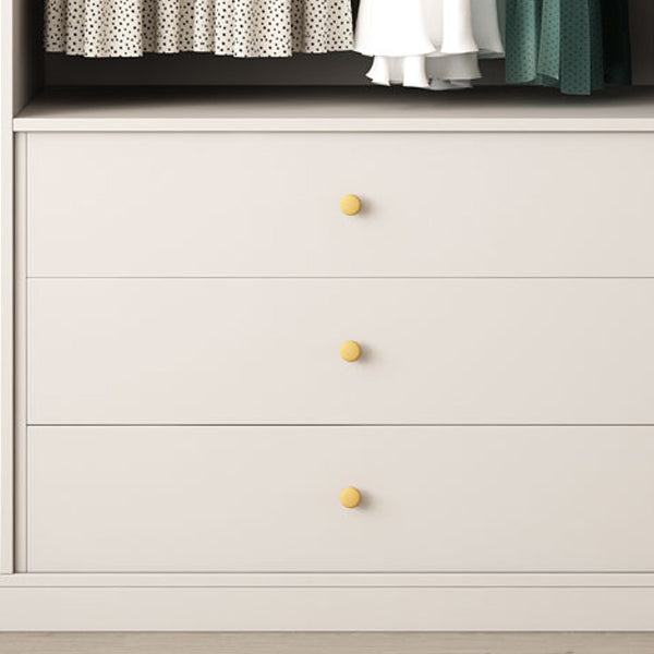 Modern Hinged Wardrobe Closet White Engineered Wood Wardrobe Armoire