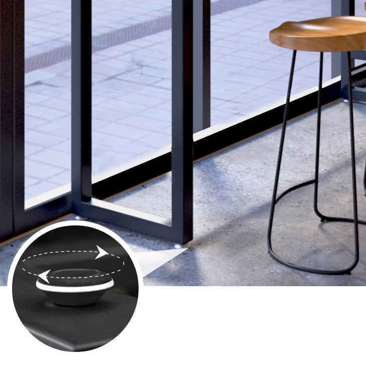 Industrial Rectangle Bar Height Table Solid Wood Bistro Bar Desk for Indoor