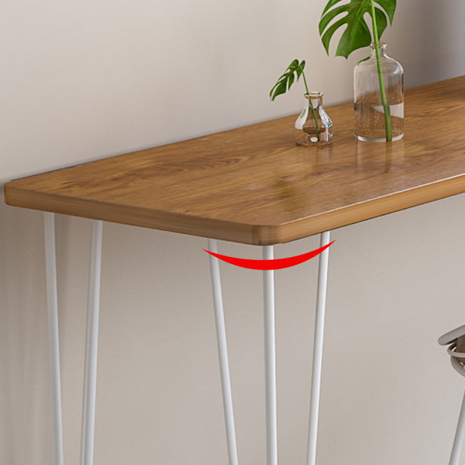 Tripod Base Bar Table Modern Style Wood Top Bar Table for Kitchen