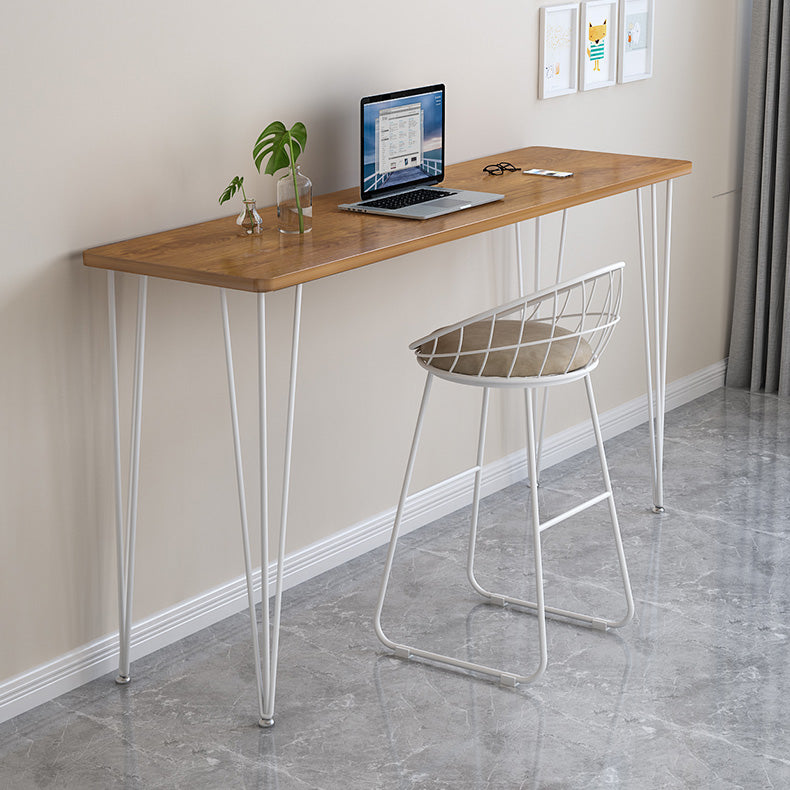 Tripod Base Bar Table Modern Style Wood Top Bar Table for Kitchen