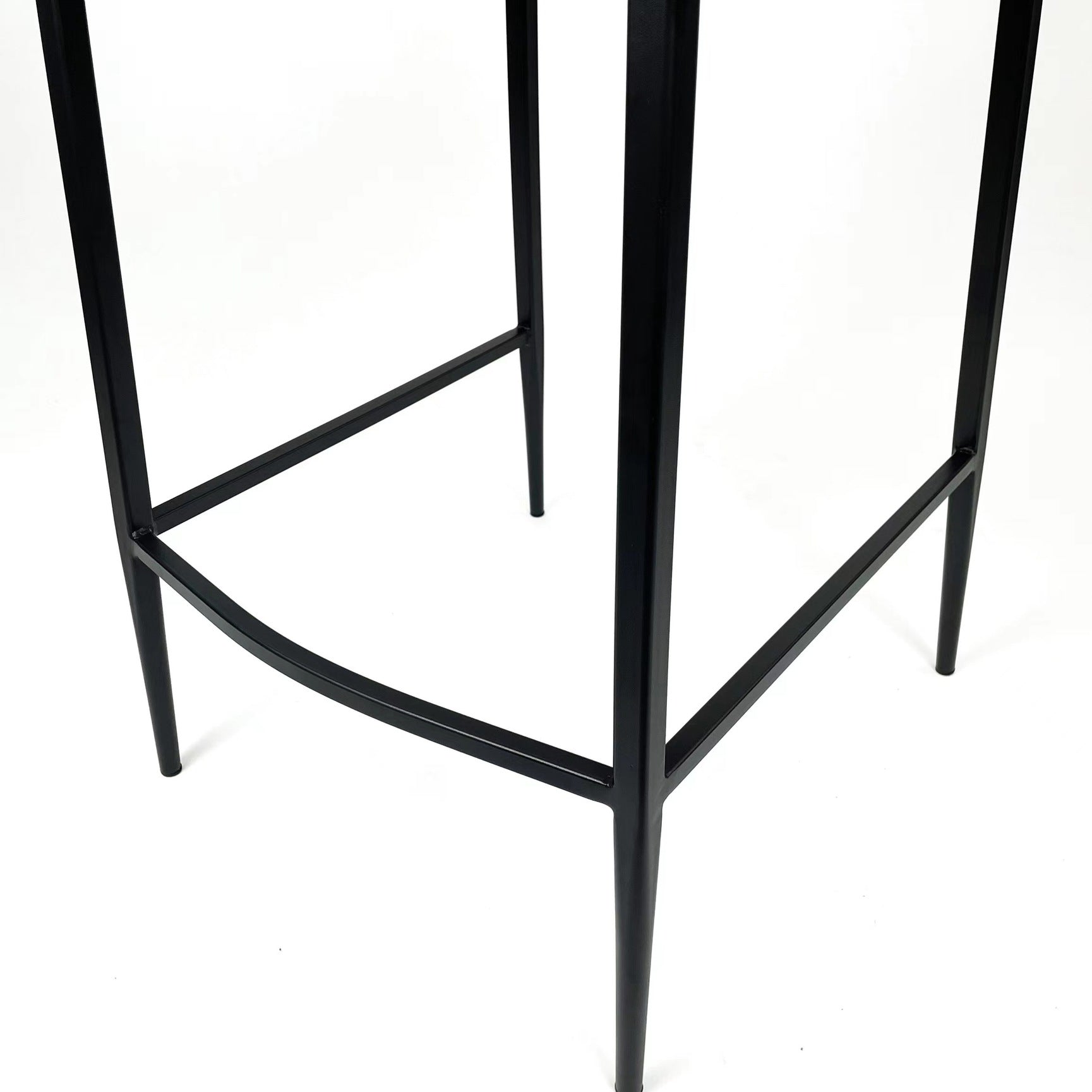 Industrial Style Backless Barstool Pu Leather Counter Bar Stool with Metal Legs