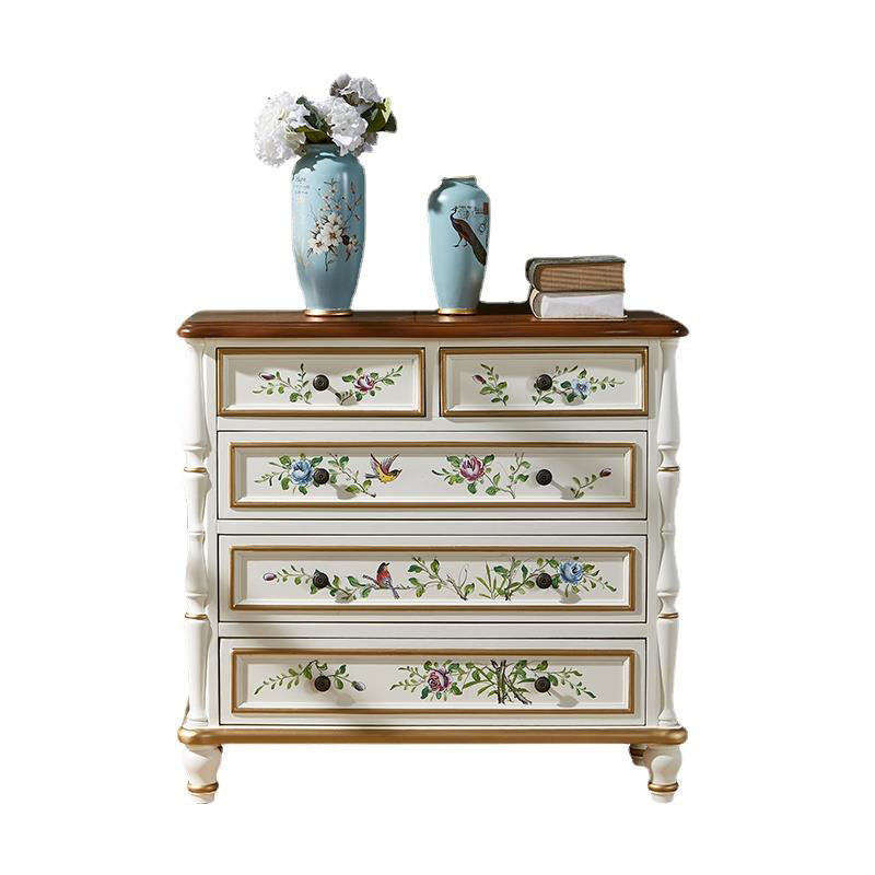 American Traditional Double Dresser Wood Storage Chest with Drawers for Bedroom