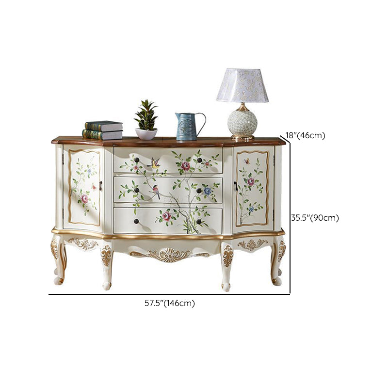 American Traditional Double Dresser Wood Storage Chest with Drawers for Bedroom