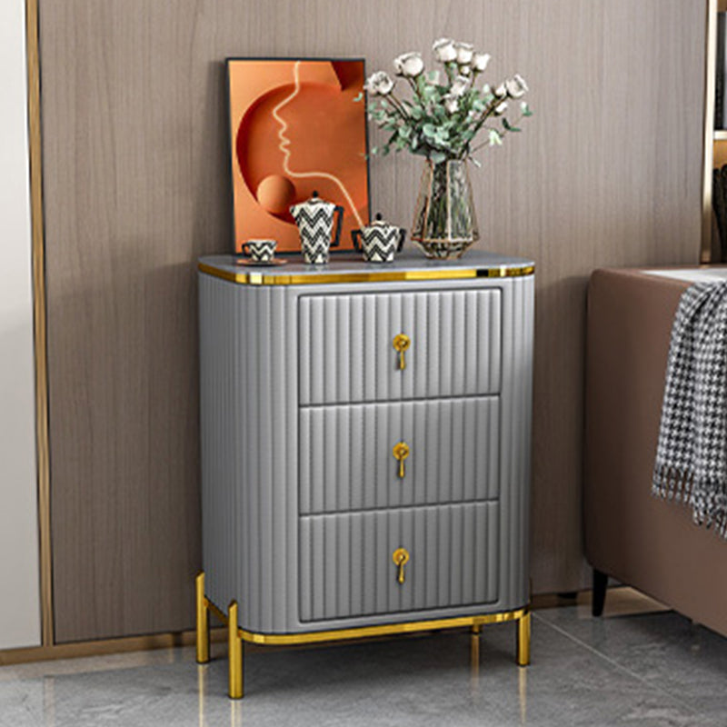 Classic Glam Vertical Lingerie Chest Stone Storage Chest with Drawers for Bedroom