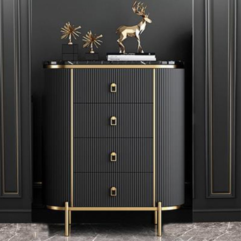 Classic Glam Vertical Lingerie Chest Stone Storage Chest for Bedroom