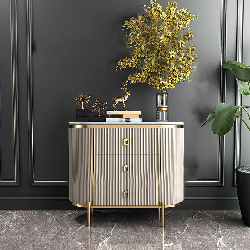 Classic Glam Vertical Lingerie Chest Stone Storage Chest for Bedroom