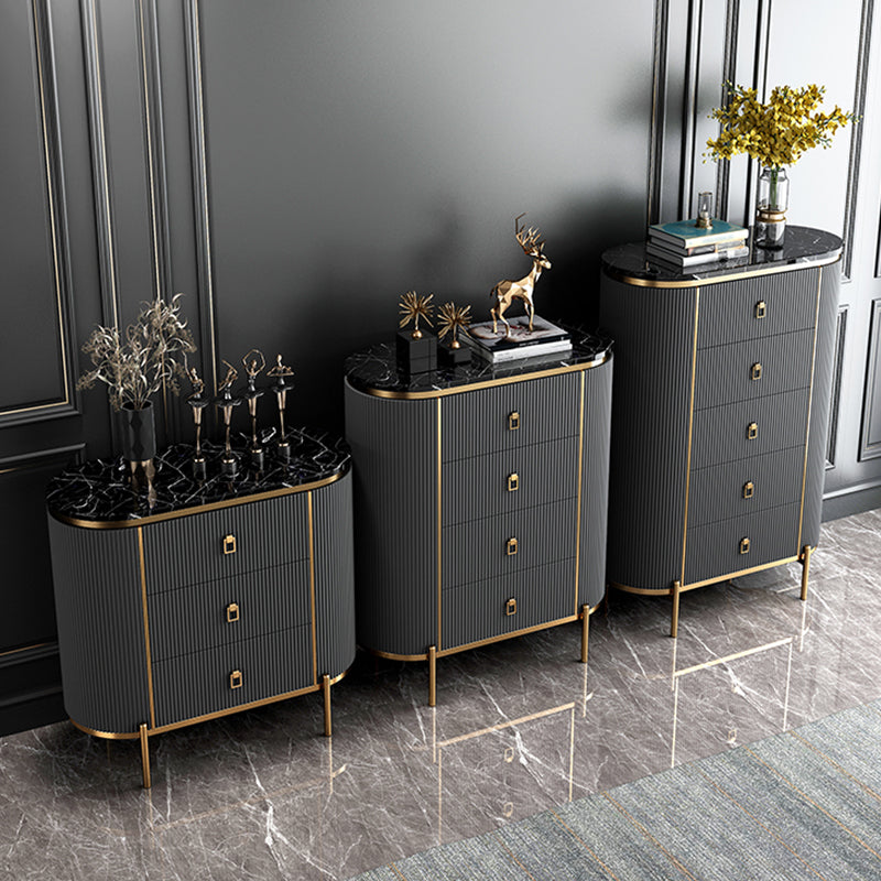 Classic Glam Vertical Lingerie Chest Stone Storage Chest for Bedroom