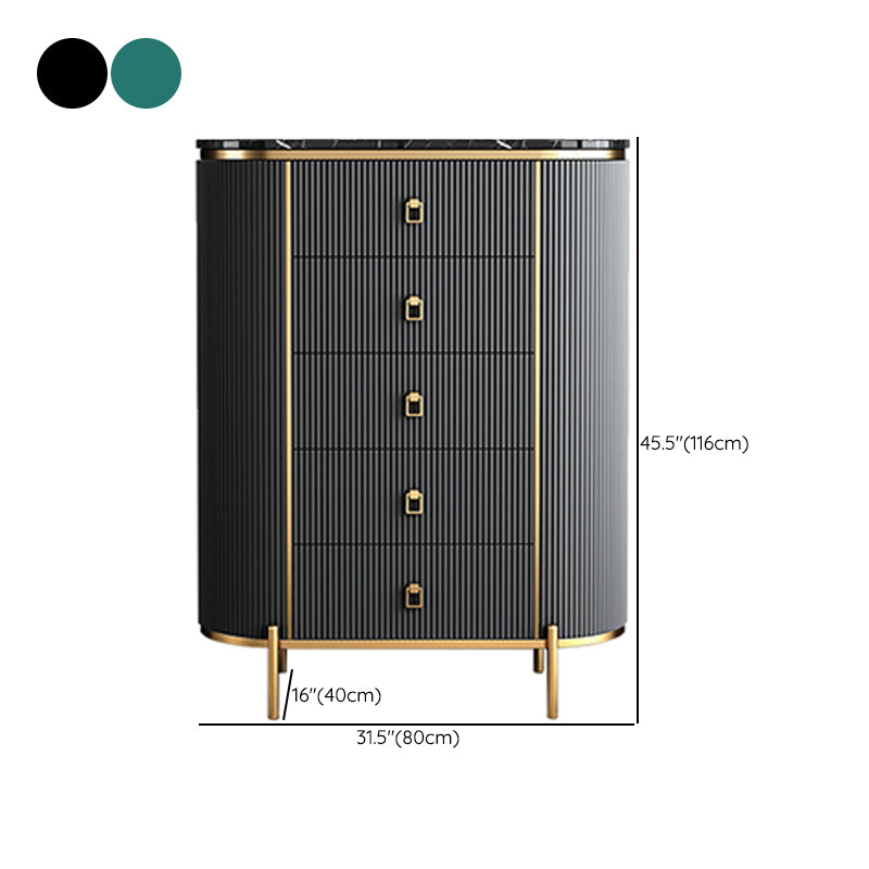 Classic Glam Vertical Lingerie Chest Stone Storage Chest for Bedroom