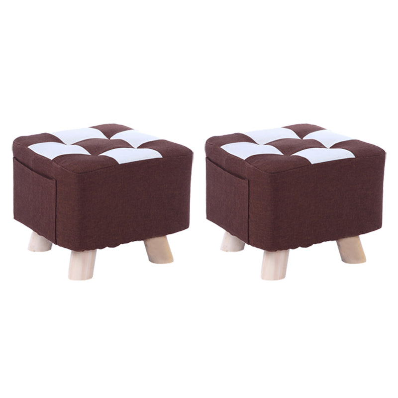 Red Modern Standard Plaid Pattern Trea Resistant for Living Room