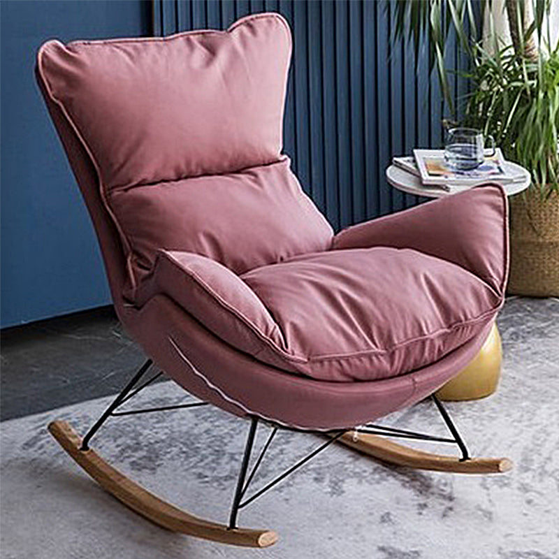 Contemporary Simple Style Sofa Rocking Chair Single Rocking Chair for Relaxing