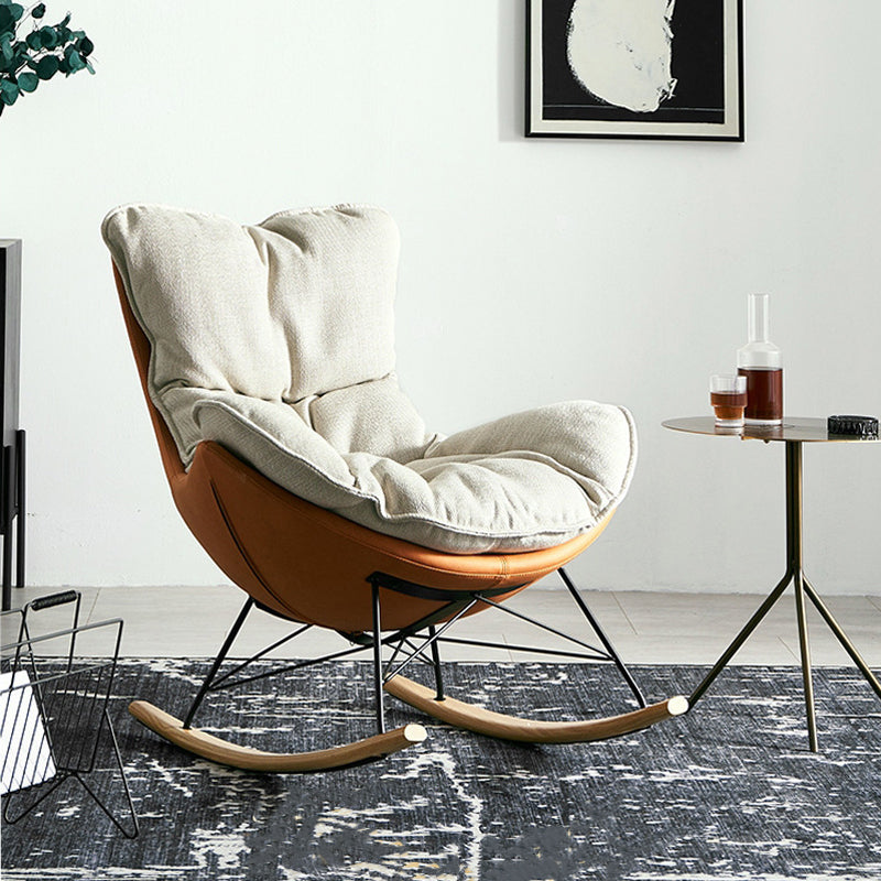 Contemporary Simple Style Sofa Rocking Chair Single Rocking Chair for Relaxing