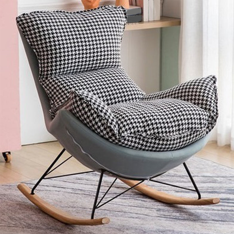 Contemporary Simple Style Sofa Rocking Chair Single Rocking Chair for Relaxing