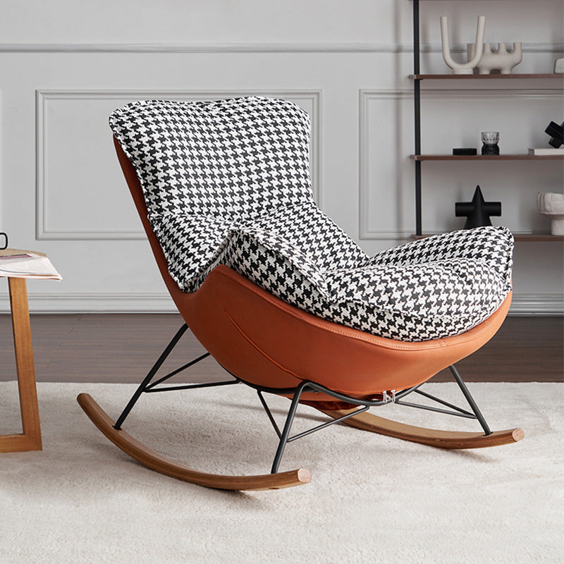 Contemporary Simple Style Sofa Rocking Chair Single Rocking Chair for Relaxing
