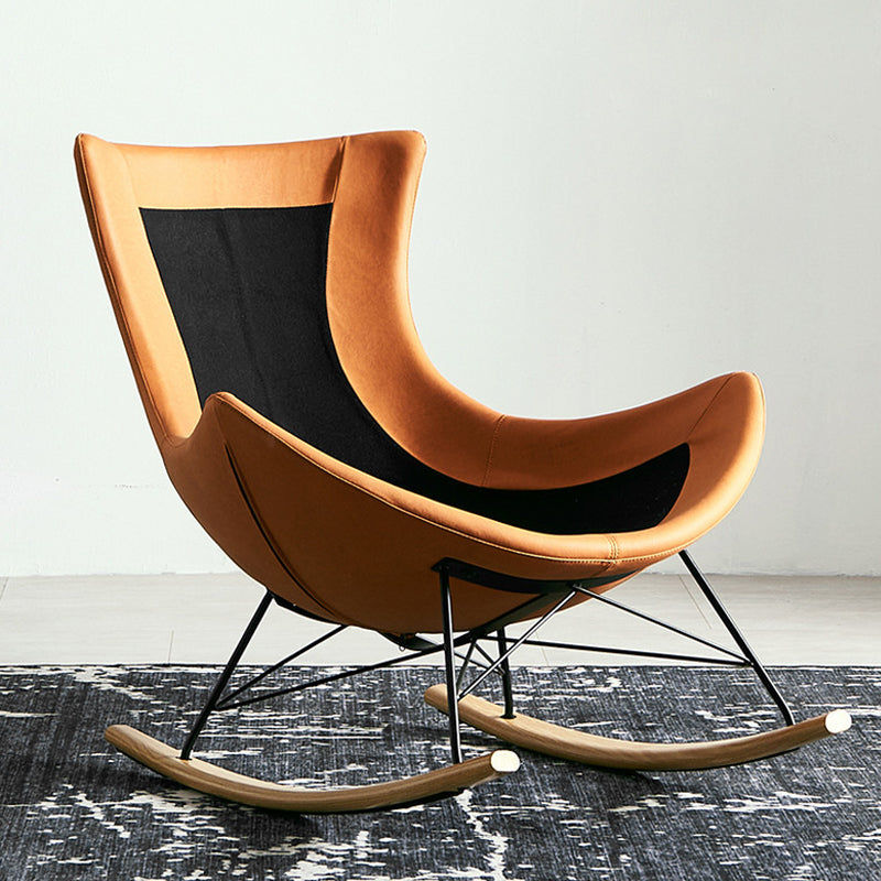 Contemporary Simple Style Sofa Rocking Chair Single Rocking Chair for Relaxing