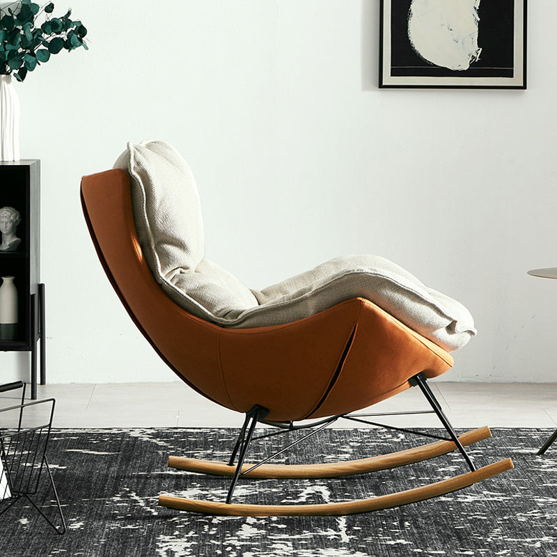 Contemporary Simple Style Sofa Rocking Chair Single Rocking Chair for Relaxing