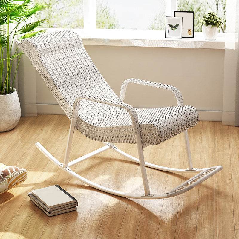Modern Indoor Rattan Rocking Chair Single Relaxing Rocking Chair