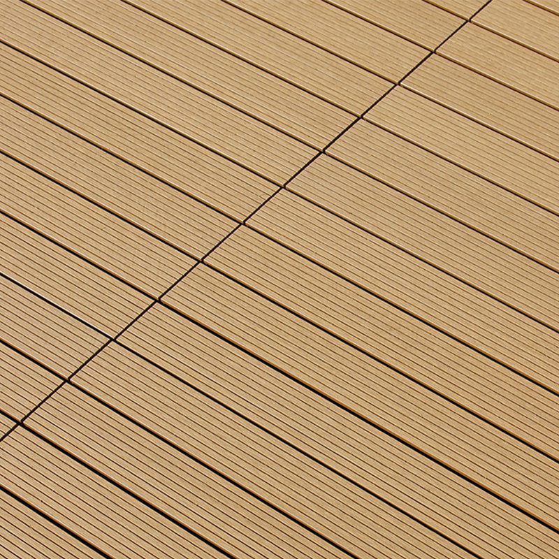 Polypropylene Deck Tile Kit 4-Slat Interlocking Patio Tiles Outdoor Patio
