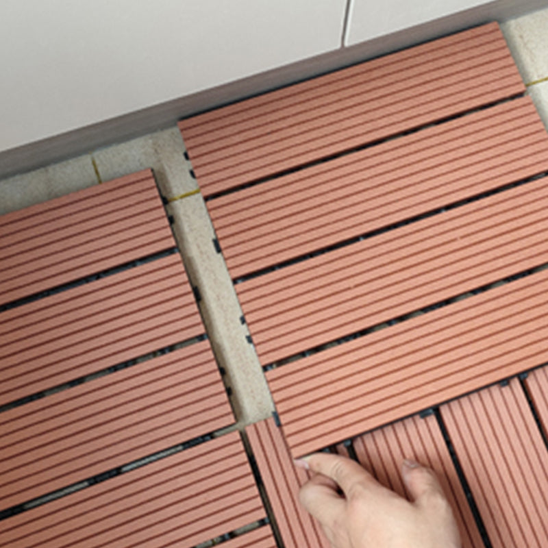 Polypropylene Deck Tile Kit 4-Slat Interlocking Patio Tiles Outdoor Patio