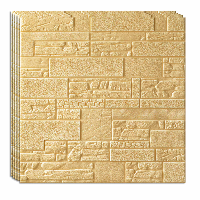 Modern Tin Backsplash Paneling 3D Foam Cotton Wall Ceiling Wood Board Set of 40