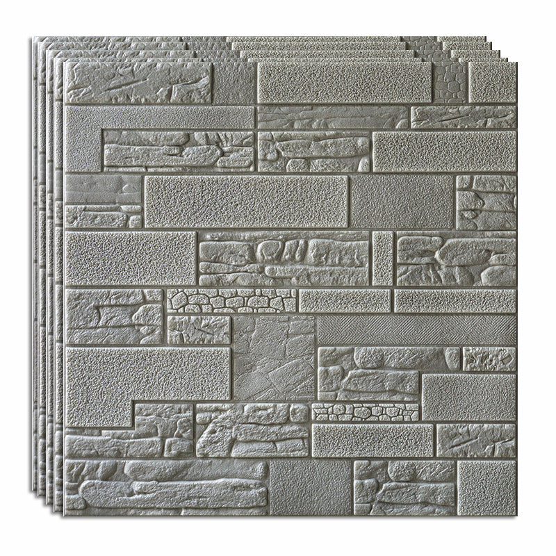 Modern Tin Backsplash Paneling 3D Foam Cotton Wall Ceiling Wood Board Set of 40