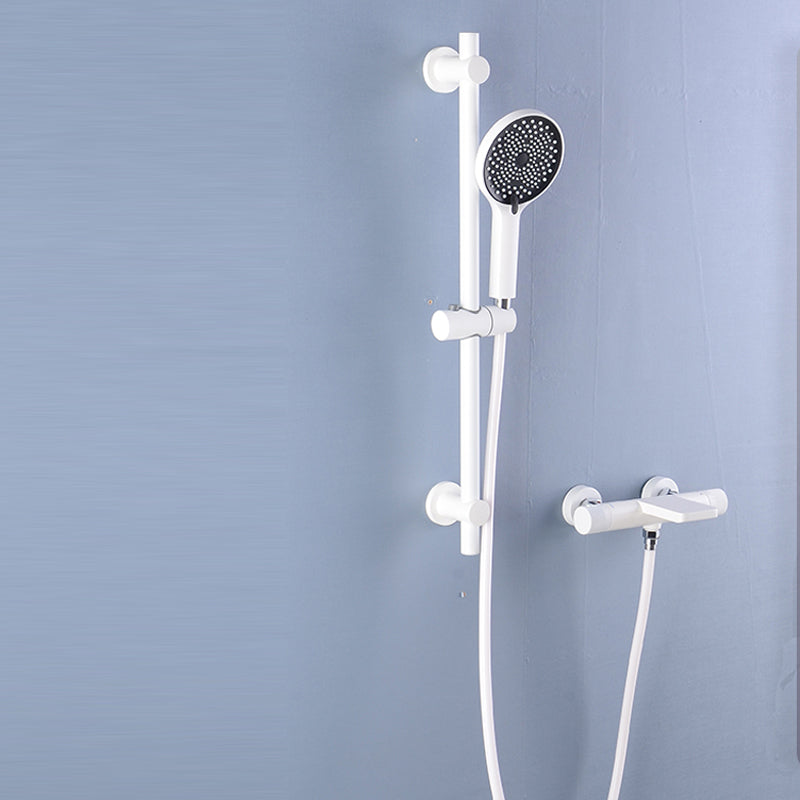 Waterfall Tub Filler Copper Wall-Mounted Double Knob Handle Tub Filler with Handshower