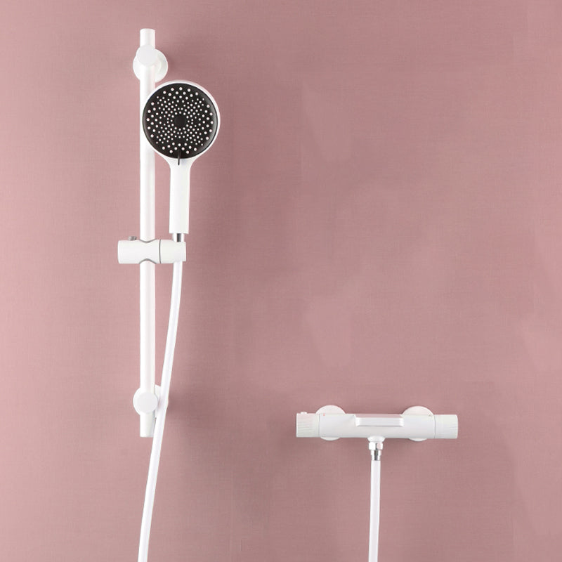 Waterfall Tub Filler Copper Wall-Mounted Double Knob Handle Tub Filler with Handshower