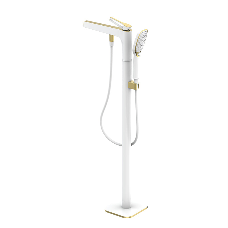 Bathroom Faucet Floor Standing Handheld Shower Head Rod Handle Faucet