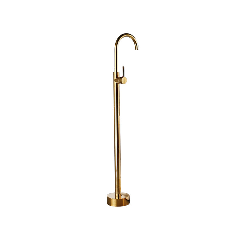 Modern Bathroom Faucet Floor Mounted Rod Handle Bathtub Faucet