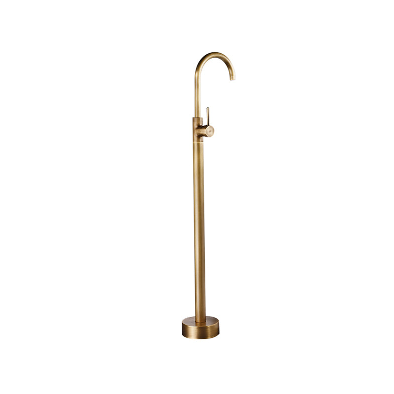 Modern Bathroom Faucet Floor Mounted Rod Handle Bathtub Faucet