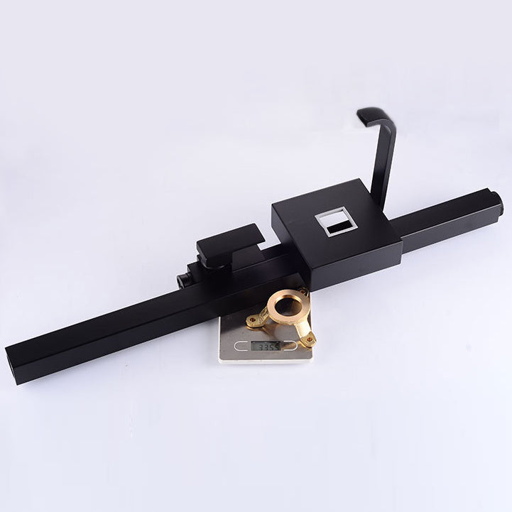 Modern Bathroom Faucet Floor Mounted Rod Handle Bathtub Faucet