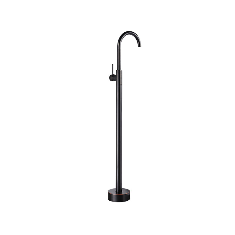 Modern Bathroom Faucet Floor Mounted Rod Handle Bathtub Faucet