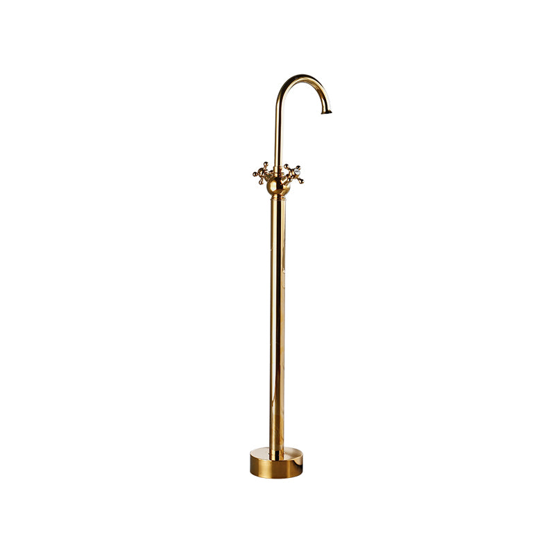 Modern Bathroom Faucet Floor Mounted Rod Handle Bathtub Faucet