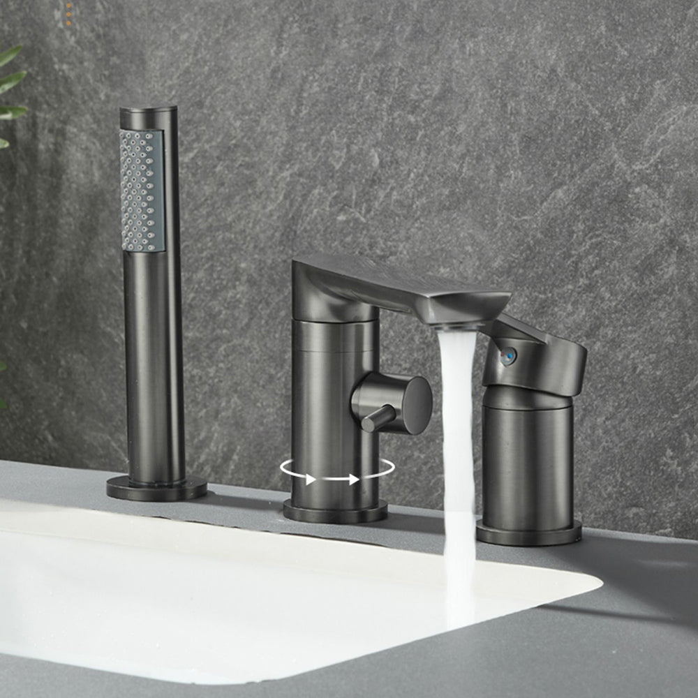 Modern Bathroom Faucet Two Handle Temperature Control Bathtub Faucet