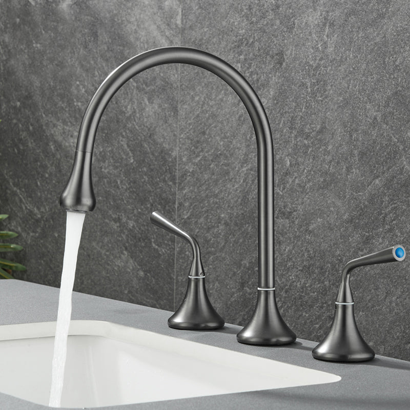 Modern Bathroom Faucet Two Handle Temperature Control Bathtub Faucet