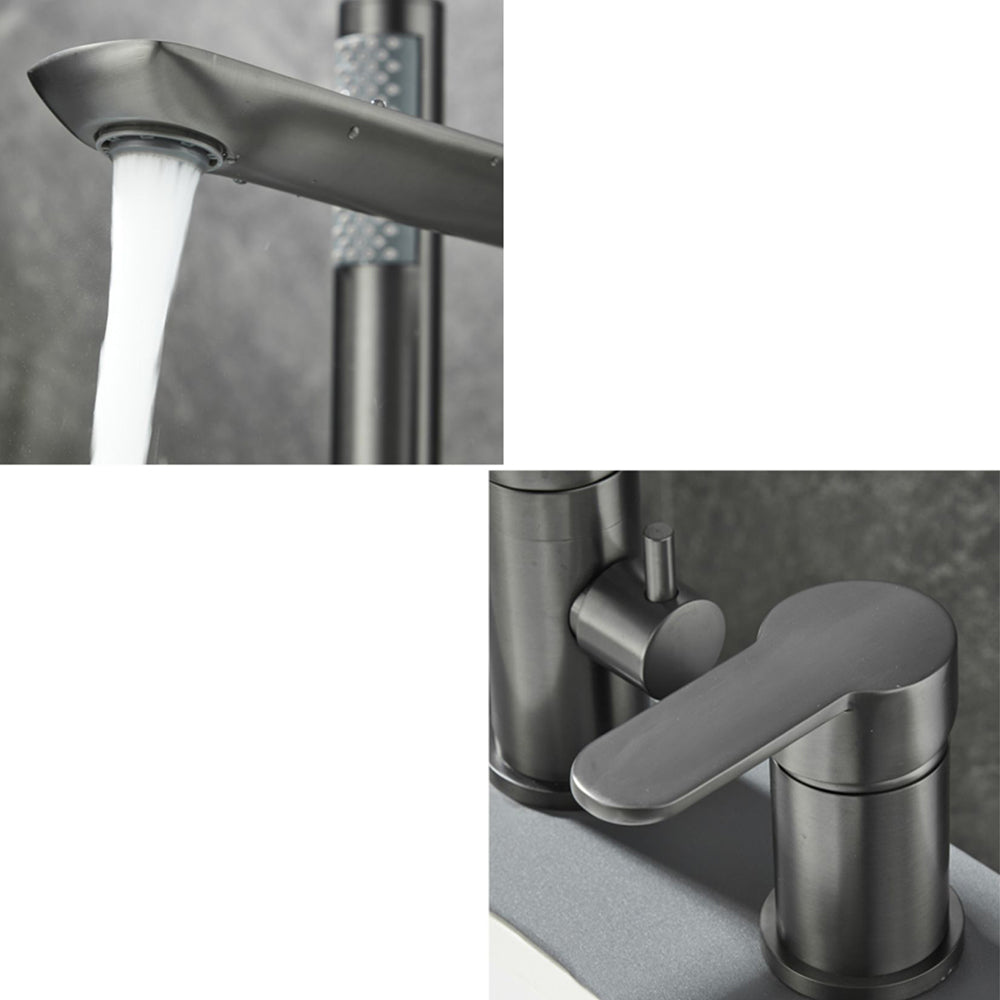 Modern Bathroom Faucet Two Handle Temperature Control Bathtub Faucet