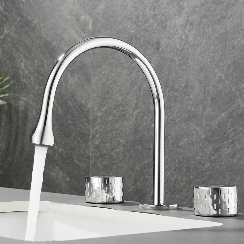 Modern Bathroom Faucet Two Handle Temperature Control Bathtub Faucet