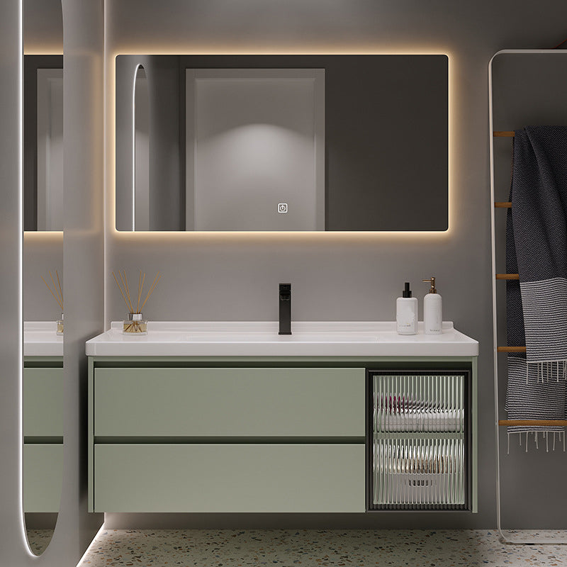 Contemporary Vanity Sink Wall-Mounted Bathroom Vanity Cabinet with Drawers