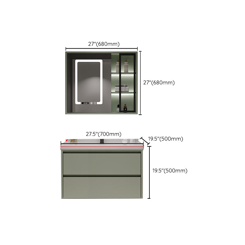 Contemporary Vanity Sink Wall-Mounted Bathroom Vanity Cabinet with Drawers